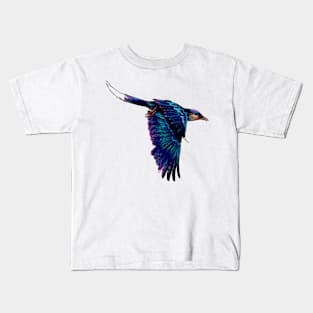 Bird, Mandala, Mystic, Swallow, Magical, Nature Kids T-Shirt